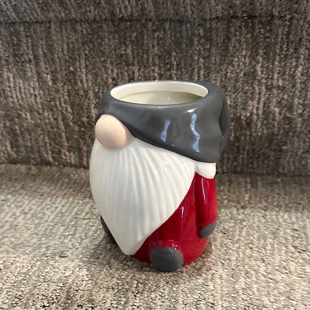 Pottery Barn Gnome Shaped Ceramic Mug holidays Christmas